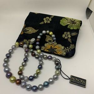 Honora 20” dark multicolor “potato” pearl necklace